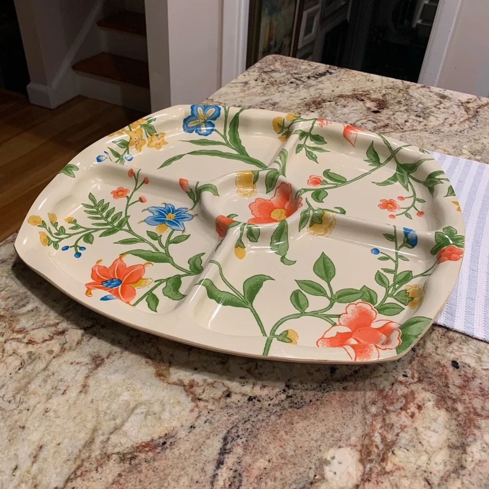 Vintage Floral Appetizer Plater